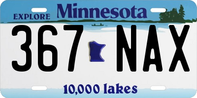 MN license plate 367NAX