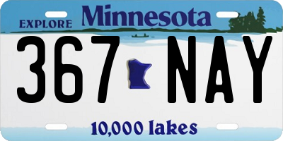 MN license plate 367NAY