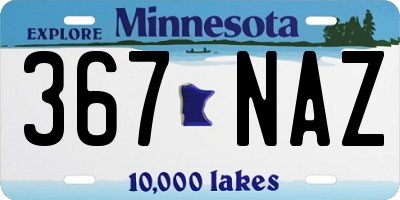 MN license plate 367NAZ