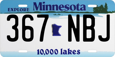 MN license plate 367NBJ