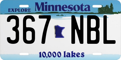 MN license plate 367NBL