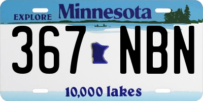 MN license plate 367NBN