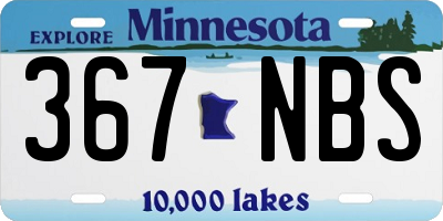 MN license plate 367NBS