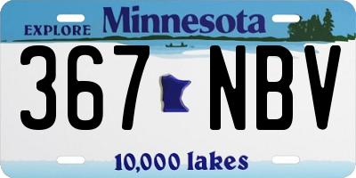MN license plate 367NBV
