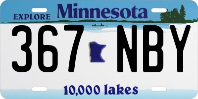 MN license plate 367NBY