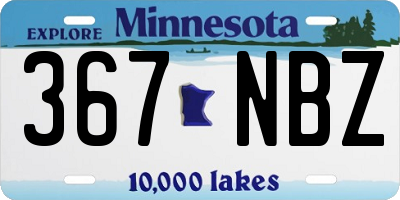 MN license plate 367NBZ
