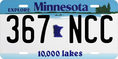 MN license plate 367NCC