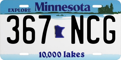 MN license plate 367NCG
