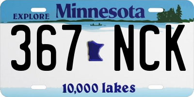 MN license plate 367NCK