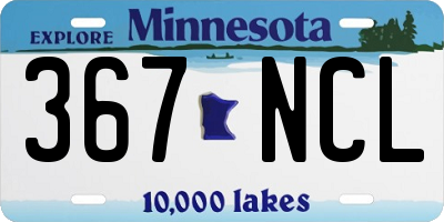 MN license plate 367NCL