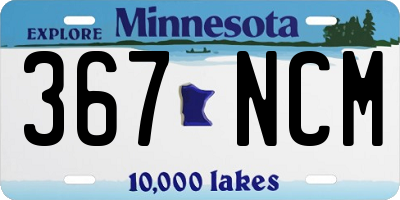MN license plate 367NCM