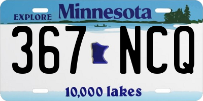 MN license plate 367NCQ
