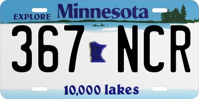 MN license plate 367NCR