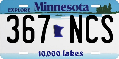 MN license plate 367NCS