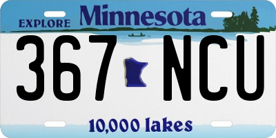 MN license plate 367NCU