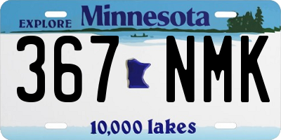MN license plate 367NMK