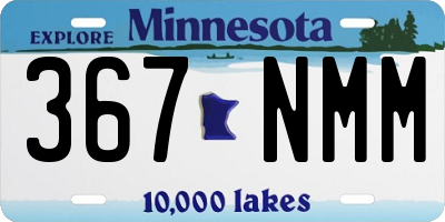 MN license plate 367NMM