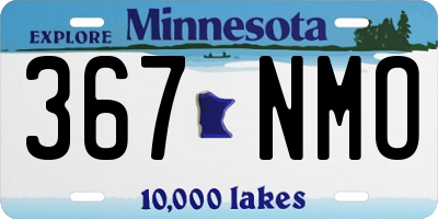 MN license plate 367NMO