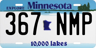 MN license plate 367NMP