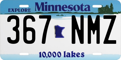 MN license plate 367NMZ