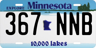 MN license plate 367NNB