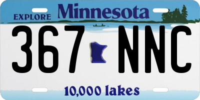 MN license plate 367NNC