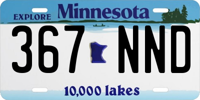 MN license plate 367NND