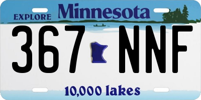 MN license plate 367NNF
