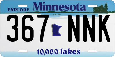 MN license plate 367NNK