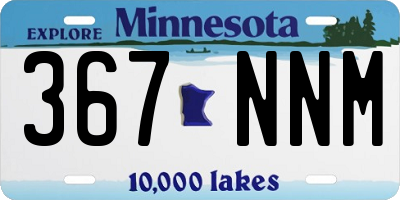 MN license plate 367NNM