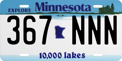 MN license plate 367NNN