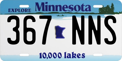 MN license plate 367NNS