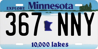 MN license plate 367NNY