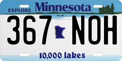 MN license plate 367NOH