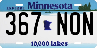 MN license plate 367NON