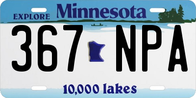 MN license plate 367NPA