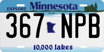 MN license plate 367NPB