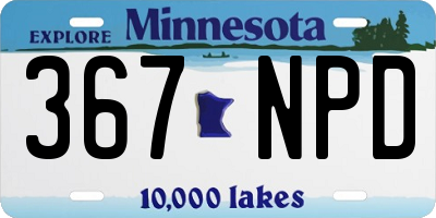 MN license plate 367NPD