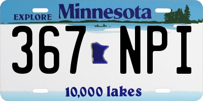 MN license plate 367NPI