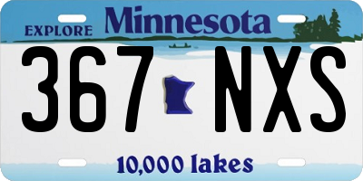 MN license plate 367NXS