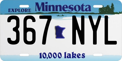 MN license plate 367NYL
