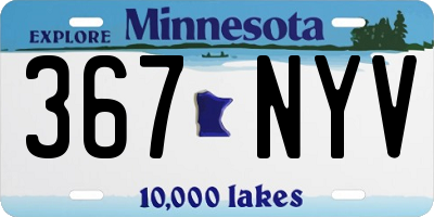MN license plate 367NYV