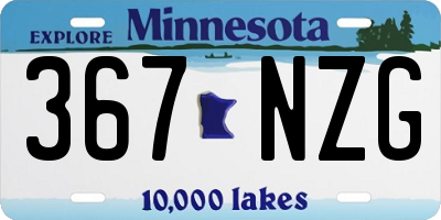 MN license plate 367NZG