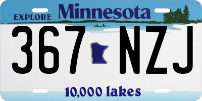 MN license plate 367NZJ