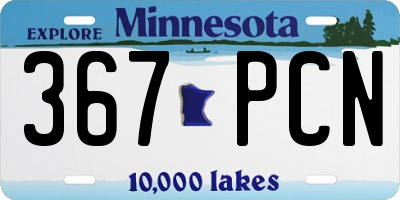 MN license plate 367PCN