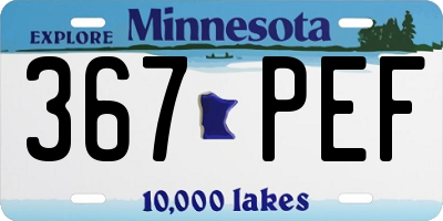 MN license plate 367PEF