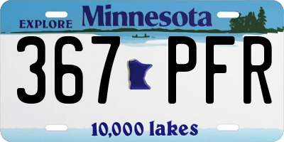 MN license plate 367PFR