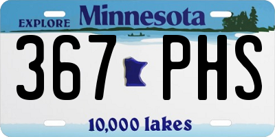MN license plate 367PHS