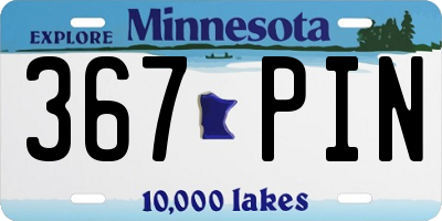 MN license plate 367PIN