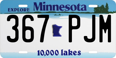 MN license plate 367PJM